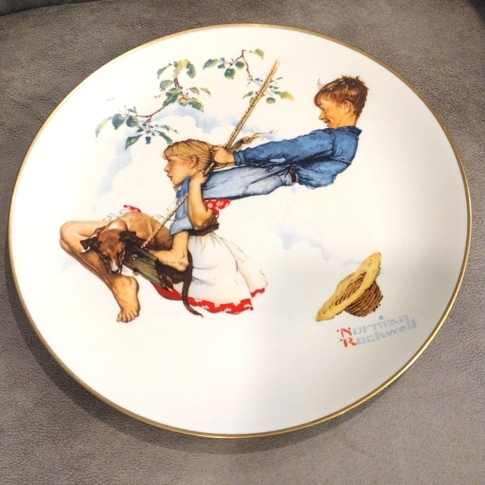 Norman Rockwell's Summer - Flying High plate
